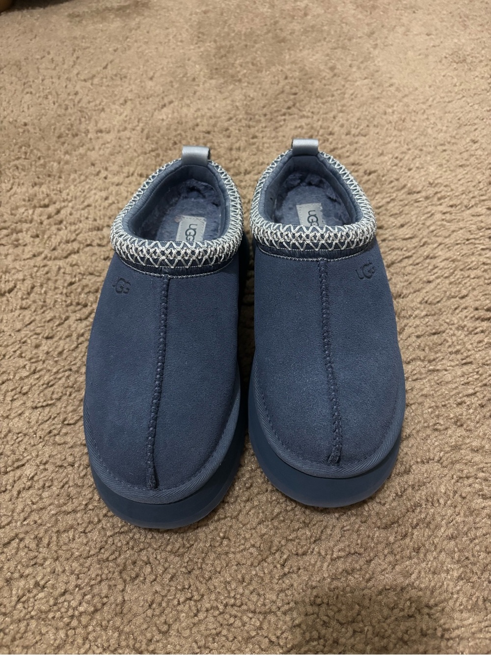 Ugg Tazz Platform Slippers Desert Blue Size 7